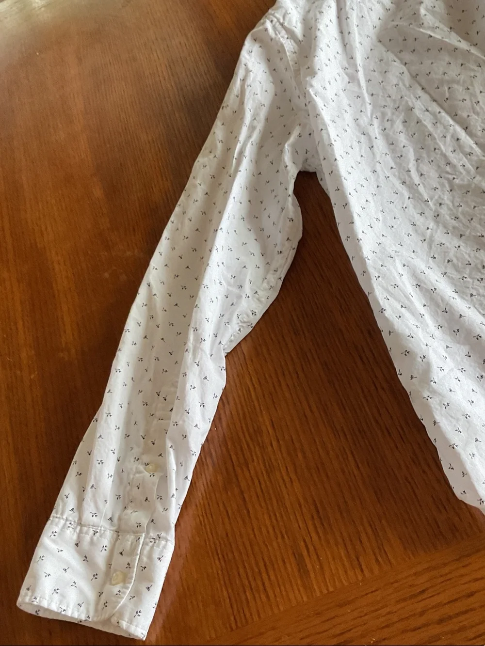 J. Crew Men's White Micro-Anchor Button-Down Shirt
